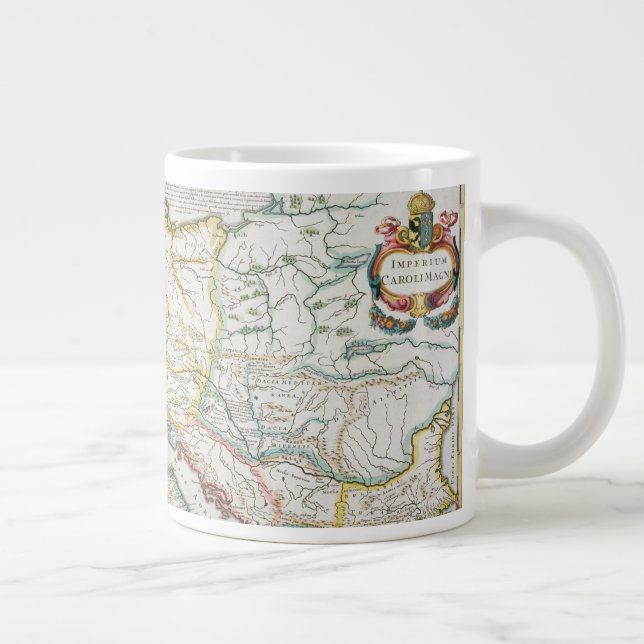 Karta över Karl den stores rike Jumbo Mugg (Höger)