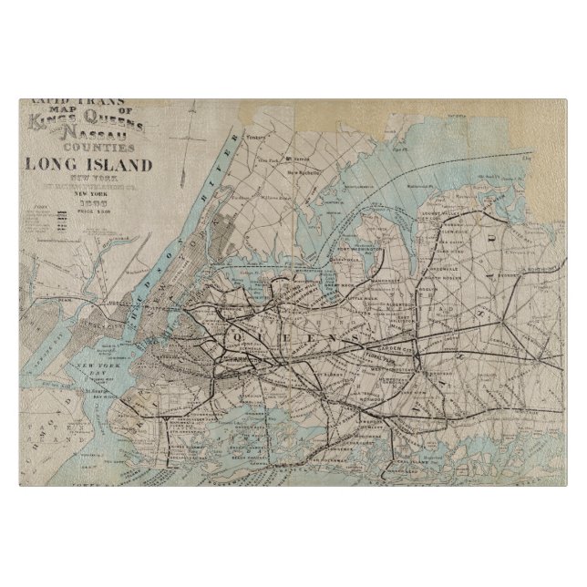 Karta över Kings, Queens, Long Island (Framsidan)