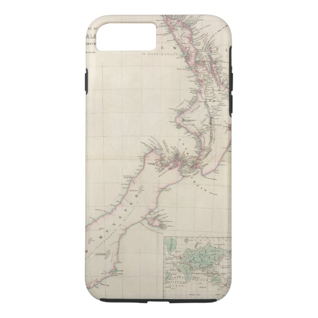 Karta över kolonin Nya Zeeland Case-Mate iPhone Skal (Baksida)