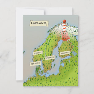 Karta över Lappland