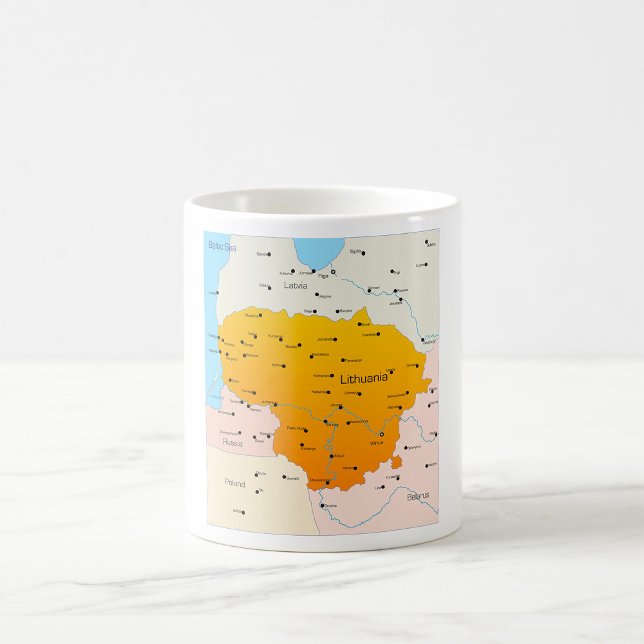 Karta över Litauen Kaffemugg (Skapare uppladdad)