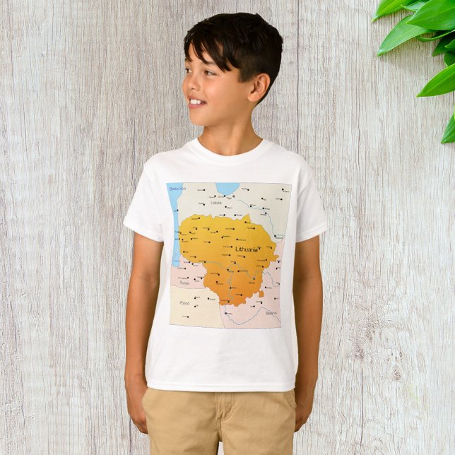 Karta över Litauen T Shirt (Skapare uppladdad)