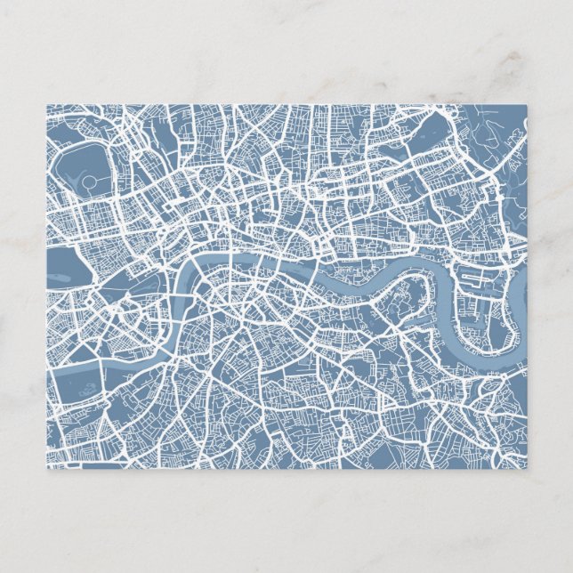 Karta över London Karta Vykort (Framsida)