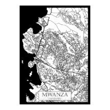 Karta över Mwanza Tanzania City