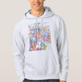 Karta över Pekanbaru Indonesien Hoodie