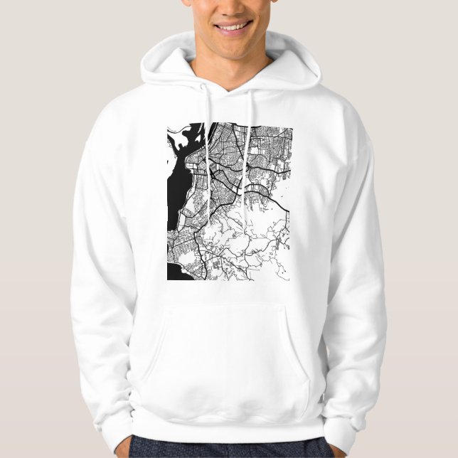 Karta över Porto Alegre Brasilien Hoodie (Framsida)