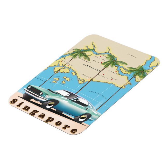 karta över Singapore Magnet (Vänstra Sidan)