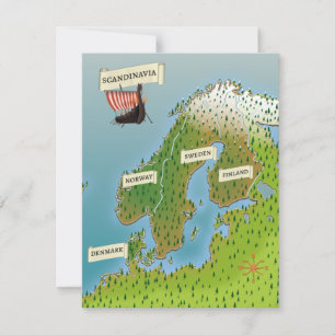 Karta över Skandinavien