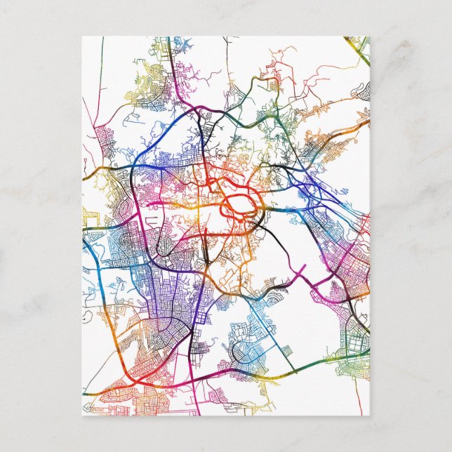 Karta över staden Makkah Saudiarabien Vykort (Framsida)