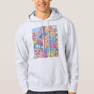 Karta över Surabaya Indonesien Hoodie