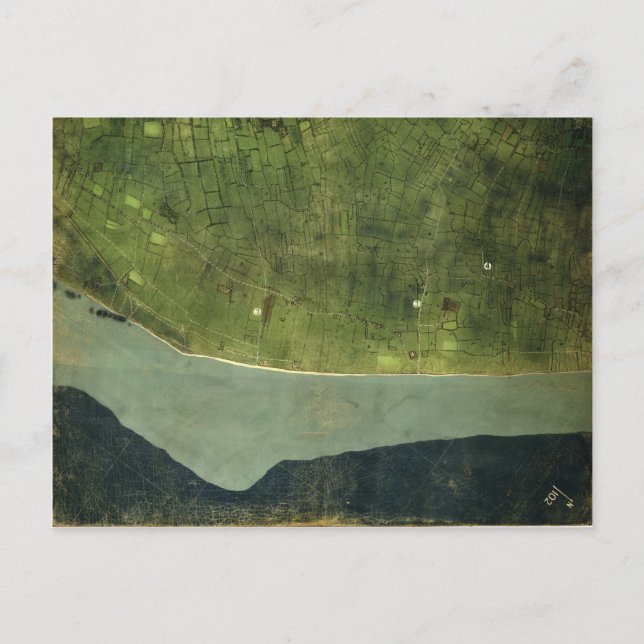 Karta över Utah Beach Normandie Frankrike från and Vykort (Framsida)