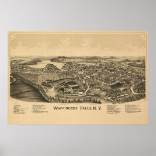 Karta över Wappingers Falls by Poster