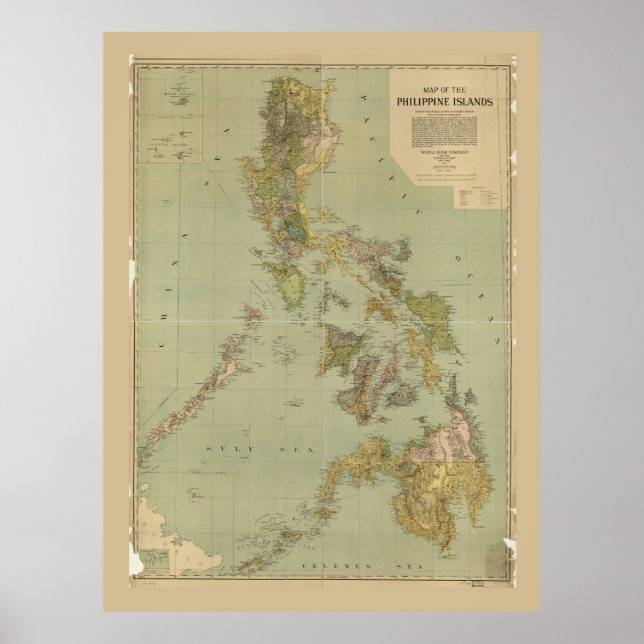 Karta på Filippinerna (1908) Poster (Framsidan)