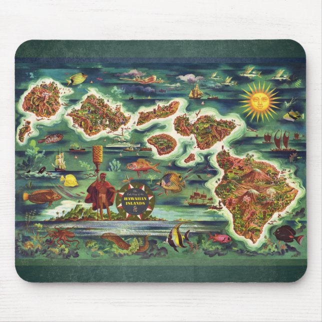 Karta på Hawaiiöarna Musmatta (Framsidan)