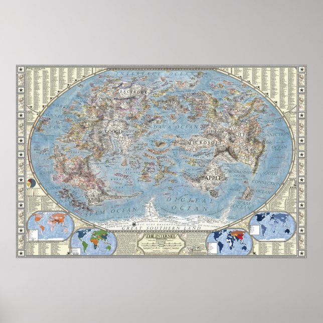 Karta på Internet 2.0 Poster (Framsidan)