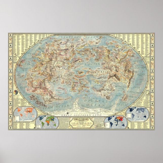 Karta på Internet version 2.0. Poster (Framsidan)