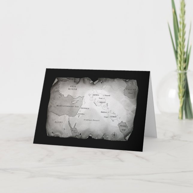 KARTA på MESOPOTAMIA-gratulationskort Kort (Framsida)