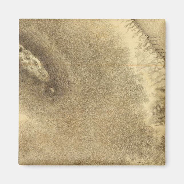 Karta på ön Hawaii Magnet (Framsidan)