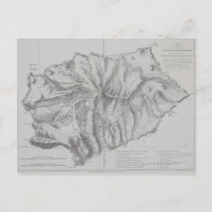Karta på ön Saint Helena Vykort