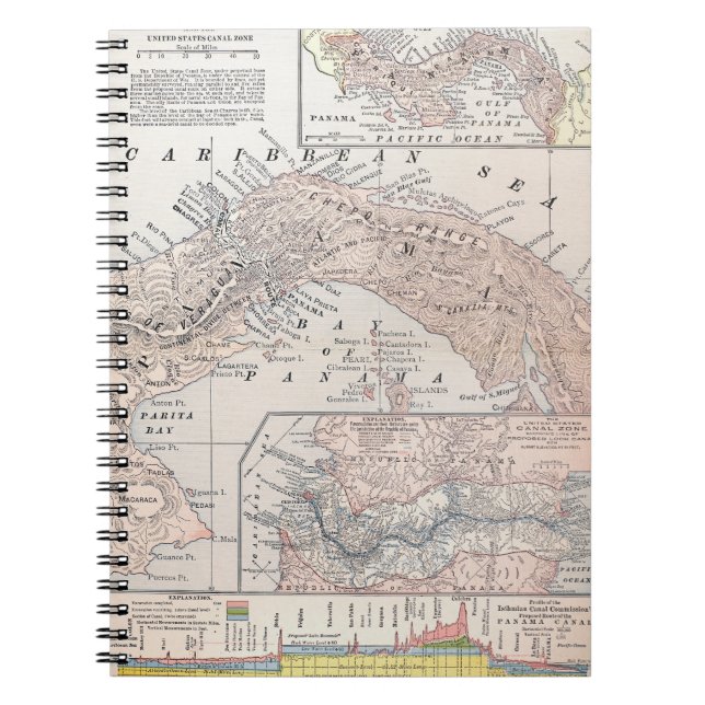KARTA: PANAMA 1907 ANTECKNINGSBOK (Framsidan)