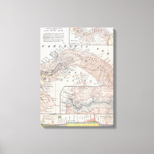 KARTA: PANAMA, 1907 CANVASTRYCK