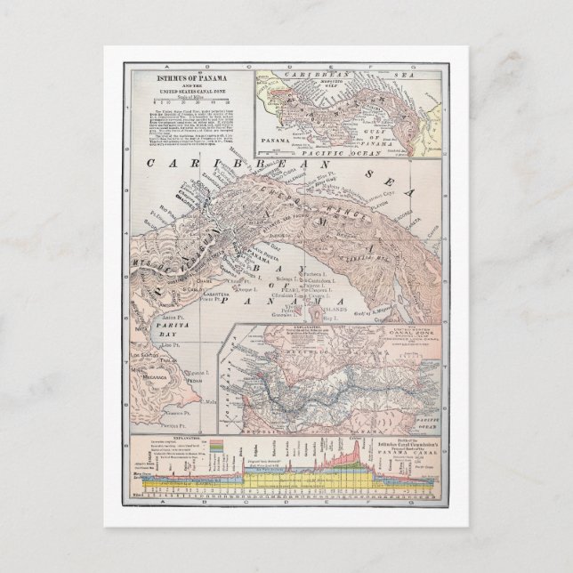 KARTA: PANAMA, 1907 VYKORT (Framsida)