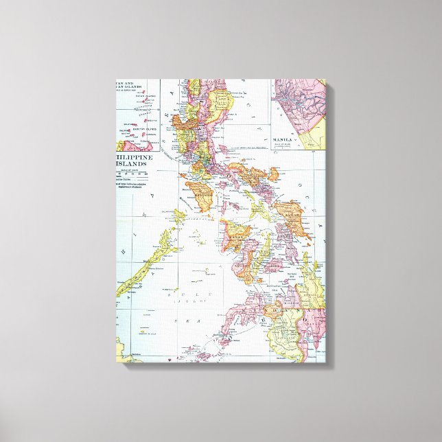 KARTA: PHILIPPINES 1905 CANVASTRYCK (Framsida)
