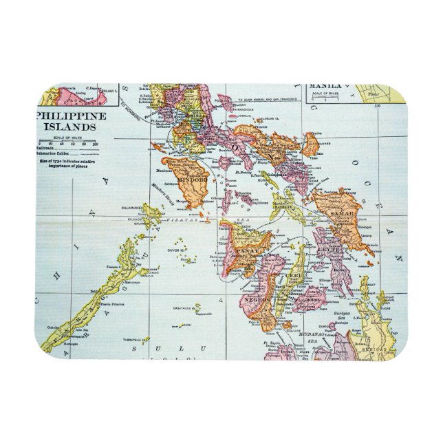 KARTA: PHILIPPINES 1905 MAGNET (Horisontell)