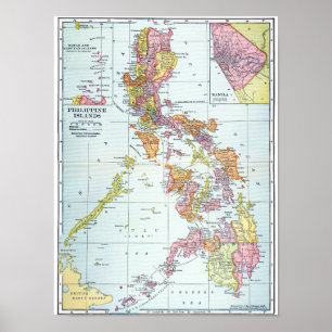 KARTA: PHILIPPINES 1905 POSTER