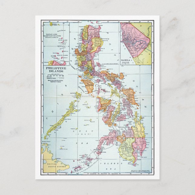 KARTA: PHILIPPINES 1905 VYKORT (Framsida)