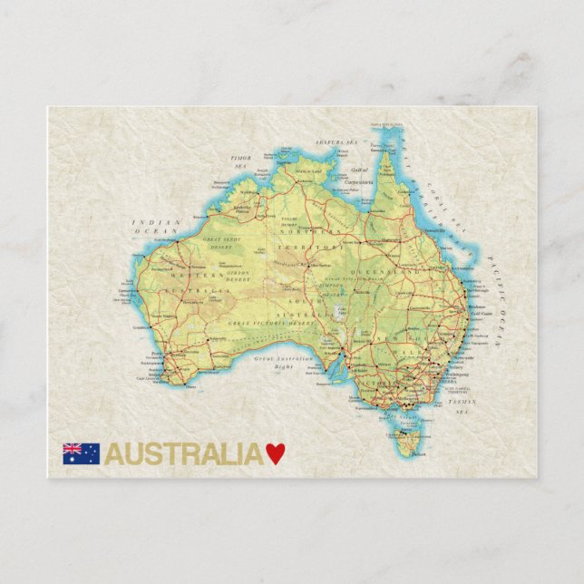 KARTA POSTCARDS ♥ Australien Vykort (Framsida)