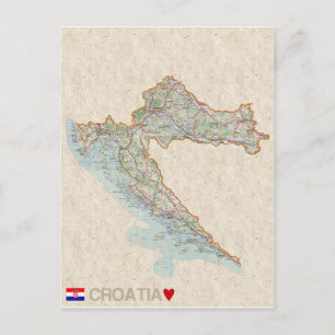 KARTA POSTCARDS ♥ Kroatien Vykort