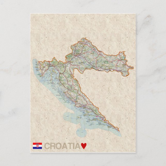 KARTA POSTCARDS ♥ Kroatien Vykort (Framsida)
