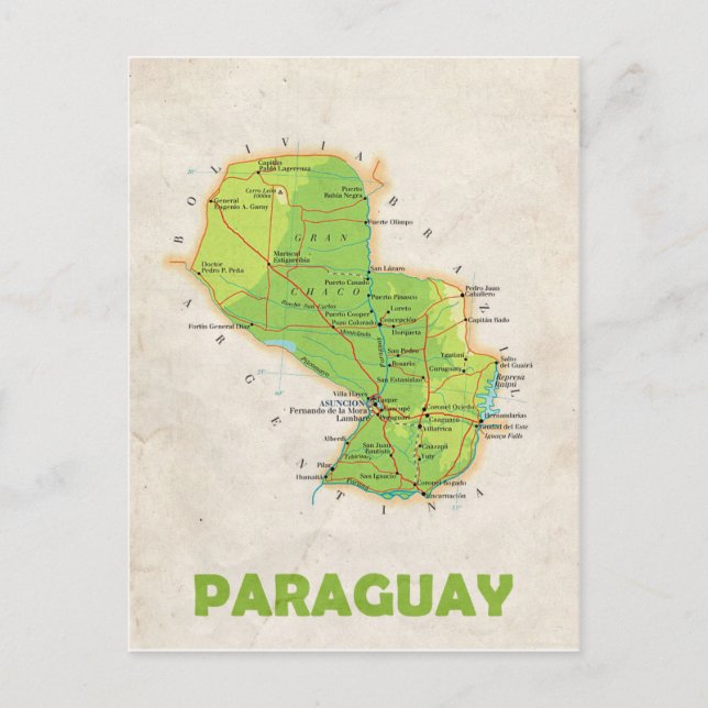 KARTA POSTCARDS ♥ Paraguay Vykort (Framsida)