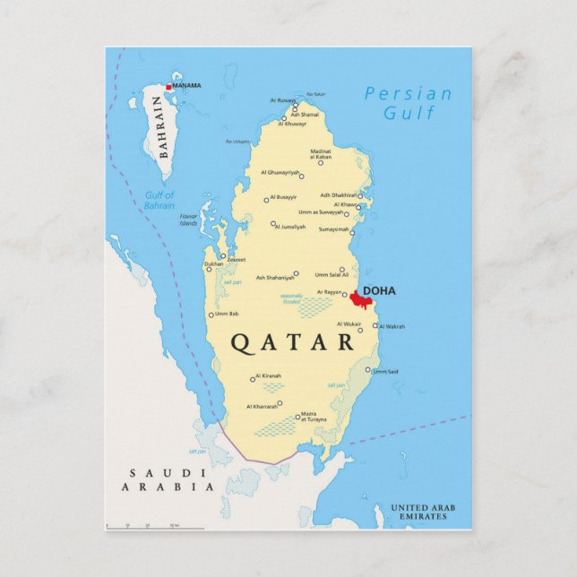 KARTA POSTCARDS ♥ Qatar Vykort (Framsida)