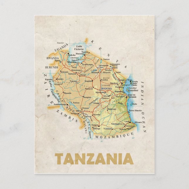 KARTA POSTCARDS ♥ Tanzania Vykort (Framsida)