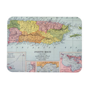 KARTA: PUERTO RICO 1900 MAGNET
