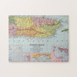 KARTA: PUERTO RICO 1900 PUSSEL