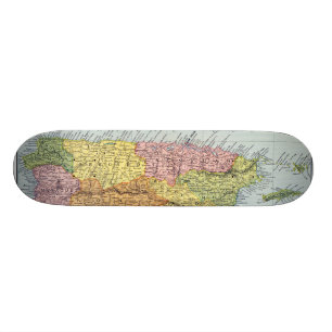 KARTA: PUERTO RICO, 1900 SKATEBOARD BRÄDA 20 CM