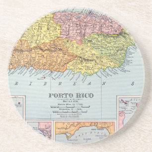 KARTA: PUERTO RICO 1900 UNDERLÄGG SANDSTEN