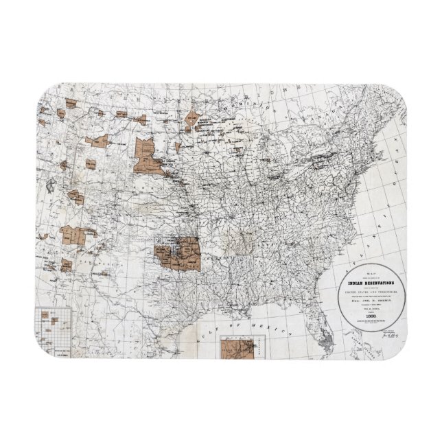 KARTA: RESERVATIONER, 1888 MAGNET (Horisontell)