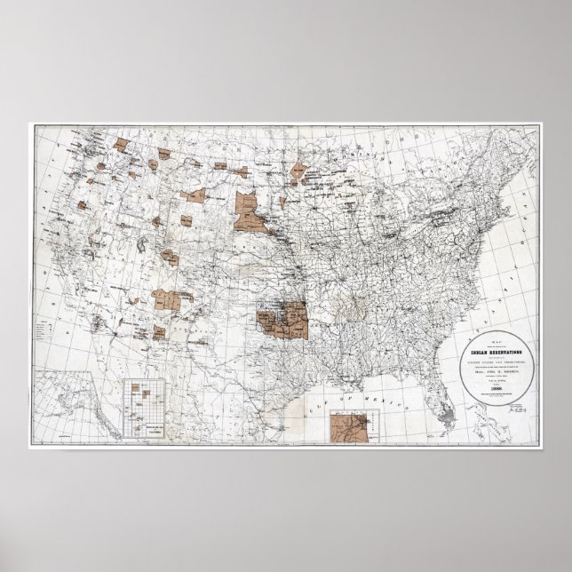 KARTA: RESERVATIONER, 1888 POSTER (Framsidan)