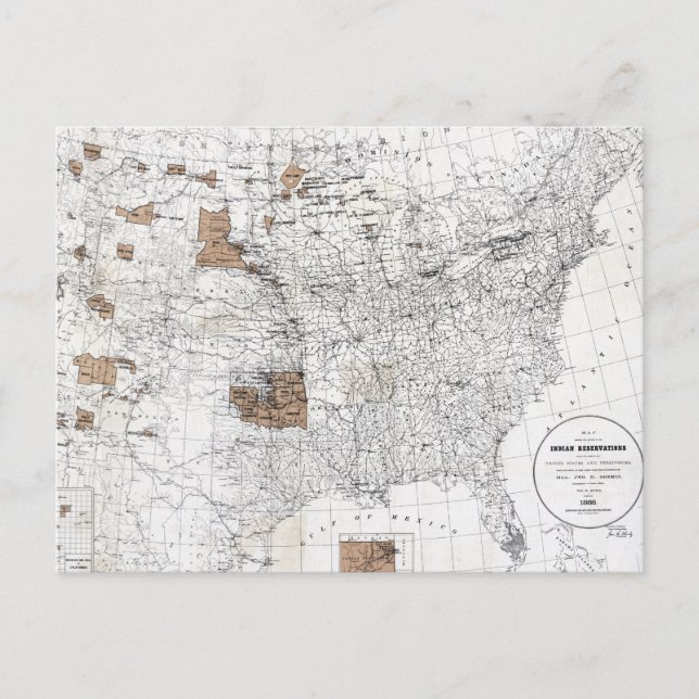 KARTA: RESERVATIONER, 1888 VYKORT (Framsida)