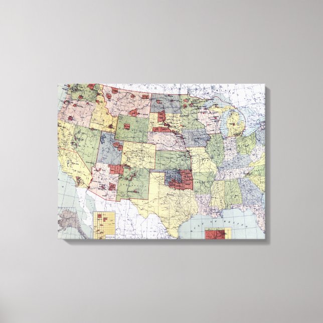 KARTA: RESERVATIONER, 1892 CANVASTRYCK (Framsida)