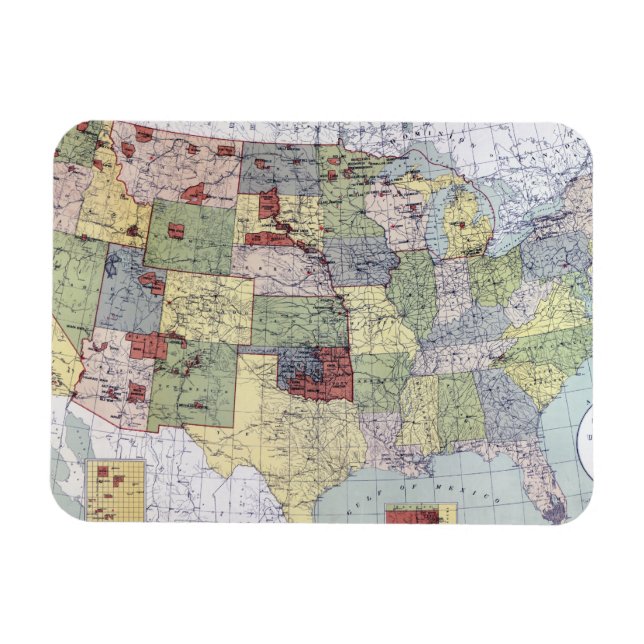 KARTA: RESERVATIONER, 1892 MAGNET (Horisontell)