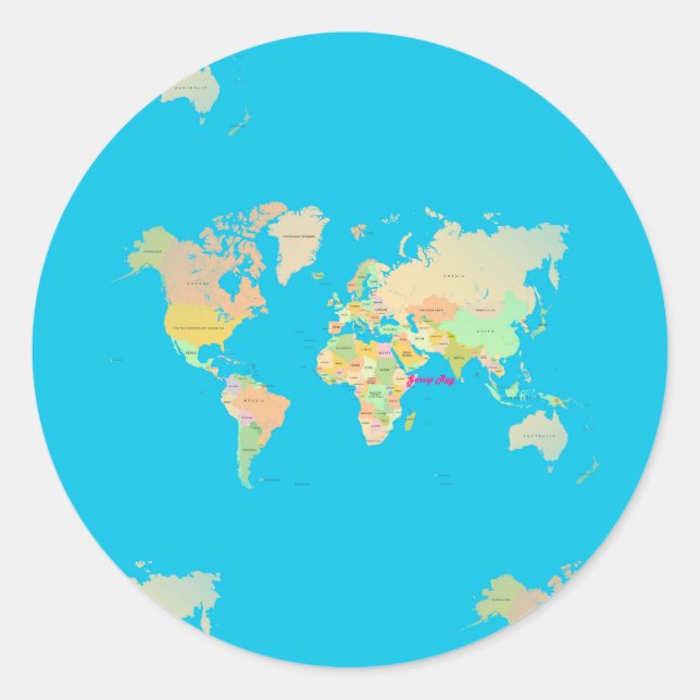 karta runt klistermärke (Framsida)