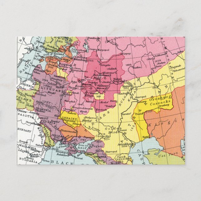 KARTA: RYSSLANDS UTVIDGNING VYKORT (Framsida)