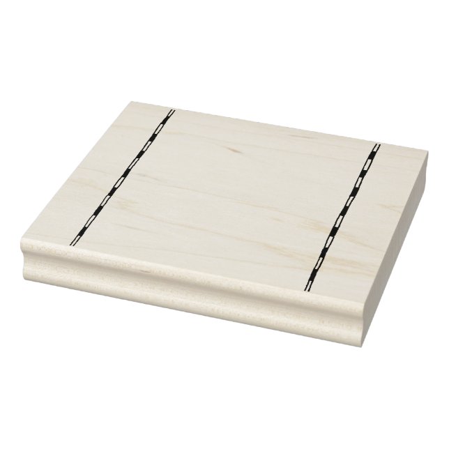 Karta Side Gräns Large Rubber Frimärke Stämpel (Stämpel)