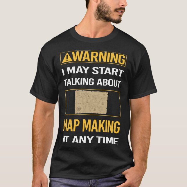 Karta Skapar kartografikartograf T Shirt (Framsida)