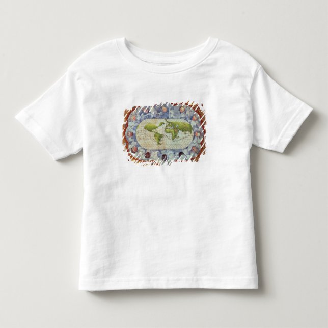 Karta som spårar Magellans världsresan T-shirt (Framsida)